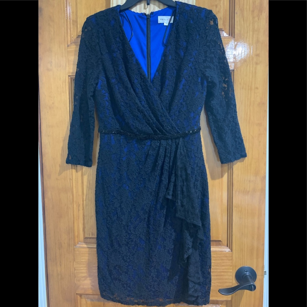 Women Lace fully Lined Dress Size 10 Dress Used-Like New.